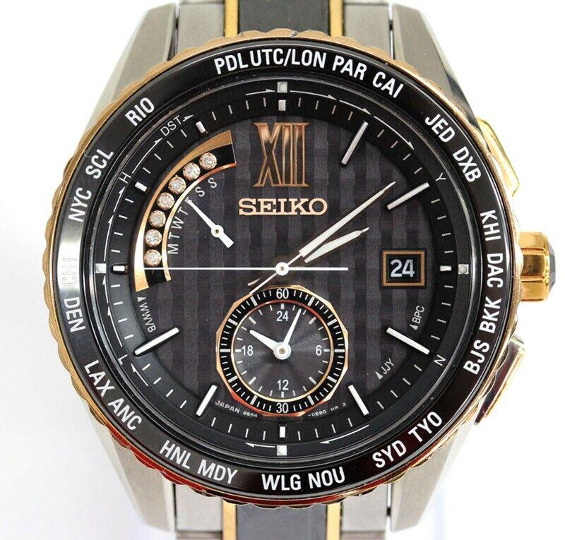 SEIKO Brights Men's Solar Radio Clock Watch 8B54-0BD0: SEIKO Brights Men's Solar Radio Clock Watch 8B54-0BD0 Brand: SEIKO Type: Watch Pre-Owned The BIDHAUS Guarantee: All items in this auction are guaranteed to be 100% authentic. At Your Service: At BIDHA