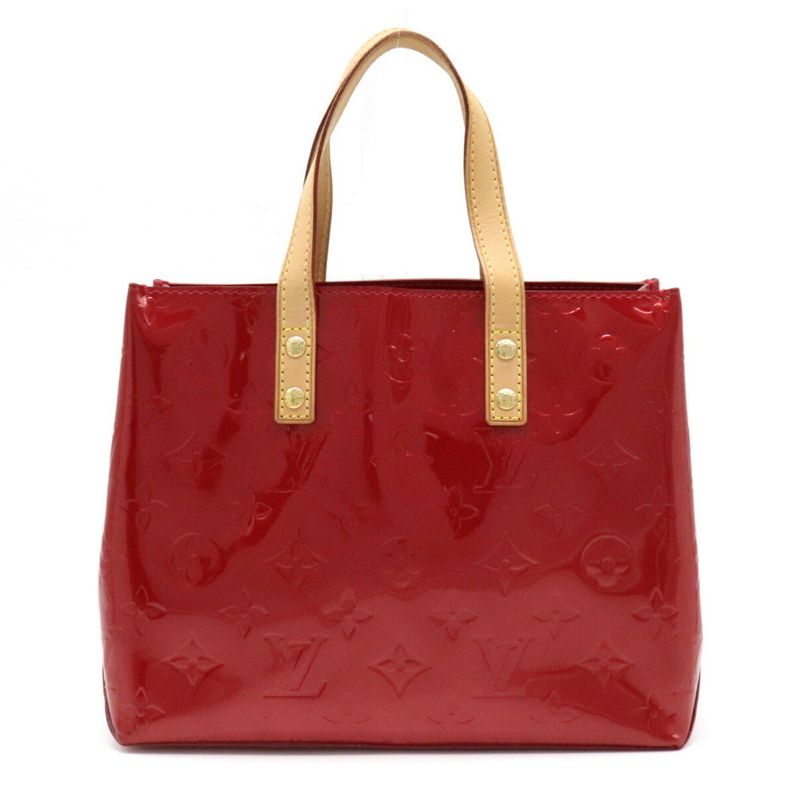 LOUIS VUITTON Louis Vuitton Monogram Vernis Lead PM Handbag Mini Tote Patent Leather Pomme D'Amour: LOUIS VUITTON Louis Vuitton Monogram Vernis Lead PM Handbag Mini Tote Patent Leather Pomme D'Amour Red M91990 Brand: Louis Vuitton Size (HxWxD): 18cm x 22cm x 10cm / 7.08 x 8.66 x 3.93 Condition: Used