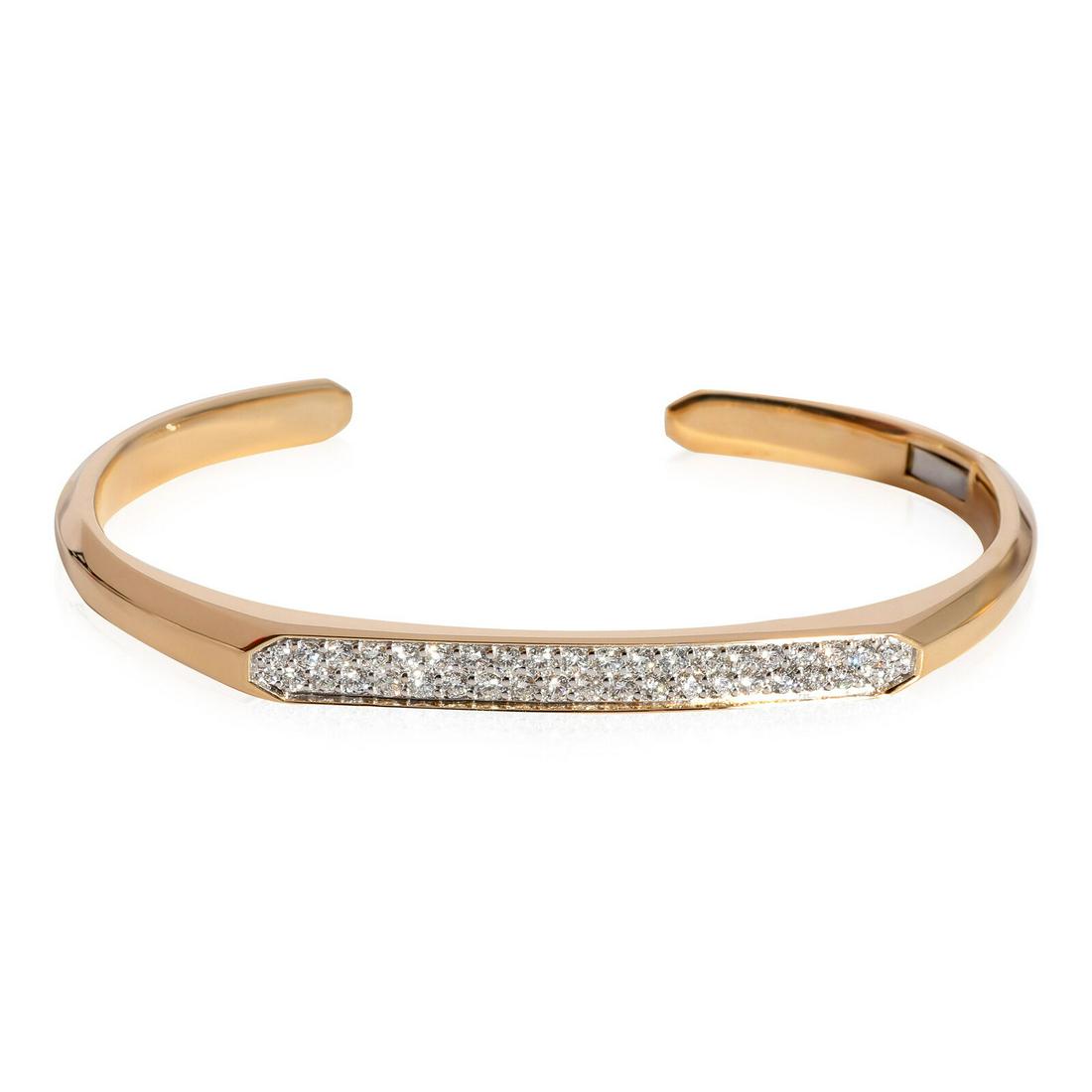 David Yurman Streamline Diamond Bracelet in 18k Yellow Gold 1.1 CTW: David Yurman Streamline Diamond Bracelet in 18k Yellow Gold 1.1 CTW Side Stone Shape: Round Brilliant Item Length: 7 in Original Box?: Yes Side Stone Type: Diamond Side Stone Weight (Cts): 1.10 Side S