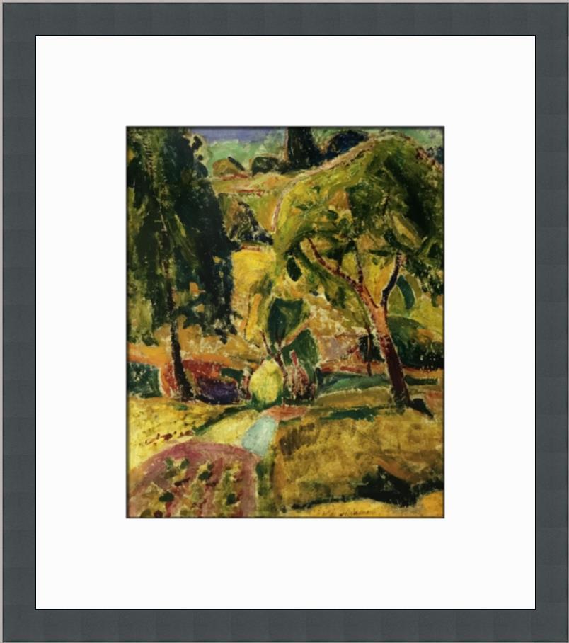 Alfred Maurer Autumn Custom Framed Print: Alfred Maurer Autumn Custom Framed Print Size: Medium Region Of Origin: United States Artist: Alfred Maurer Production Technique: Offset Lithograph Framing: Matted & Framed Image Orientation: Portrait