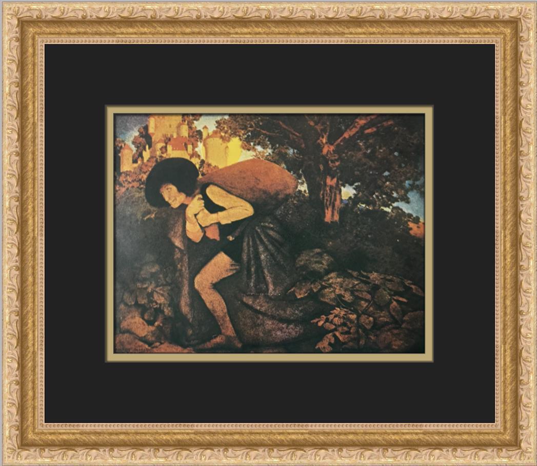Maxfield Parrish The Sandman Custom Framed Print: Maxfield Parrish The Sandman Custom Framed Print Size: Medium Region Of Origin: united states Artist: Maxfield Parrish Production Technique: Lithography Framing: Matted & Framed Style: Impressionism I