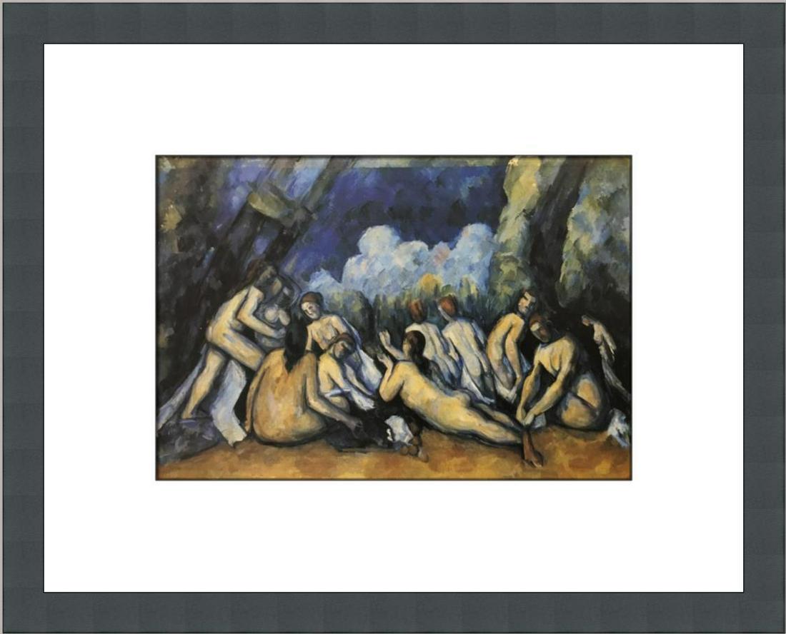 Paul Cezanne Bathing Women Custom Framed Print: Paul Cezanne Bathing Women Custom Framed Print Size: Medium (up to 36in.) Region Of Origin: United States Artist: Karel Appel Paul Cezanne Production Technique: Lithography Framing: Matted & Framed St