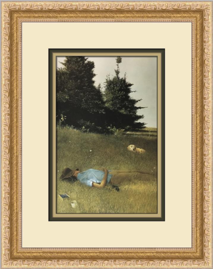 Andrew Wyeth Distant Thunder Custom Framed Print: Andrew Wyeth Distant Thunder Custom Framed Print Size: Medium Region Of Origin: United States Artist: Andrew Wyeth Production Technique: Offset Lithograph Framing: Matted & Framed Style: Impressionism
