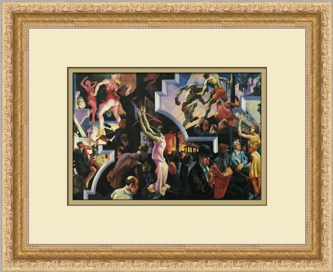 Thomas Hart Benton City Activities with Subway Custom Framed Print: Thomas Hart Benton City Activities with Subway Custom Framed Print Size: Medium (up to 36in.) Region Of Origin: United States Artist: Thomas Hart Benton Production Technique: Lithography Framing: Matt