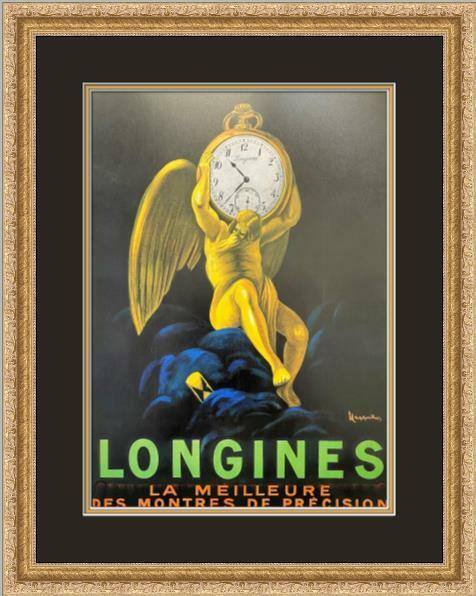 Leonetto Cappiello Longines Advertising Poster Print Custom Framed: Leonetto Cappiello Longines Advertising Poster Print Custom Framed Features: Framed Matted Region Of Origin: united states Item Width: 13 in Title: Longines Item Length: 13 in Item Height: 16 in Subje