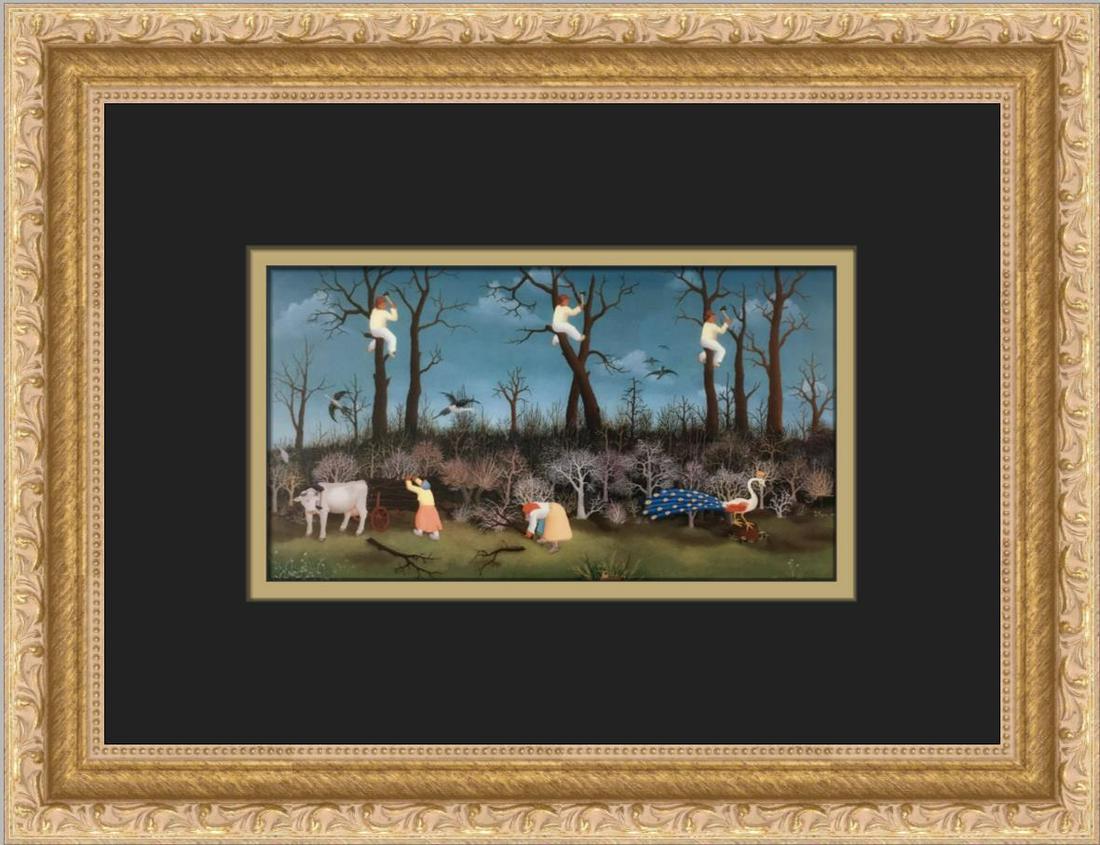 Ivan Lackovic Croata Woodcutters Custom Framed Print: Ivan Lackovic Croata Woodcutters Custom Framed Print Size: Medium (up to 36in.) Region Of Origin: United States Artist: Ivan Lackovic Croata Production Technique: Lithography Framing: Matted & Framed 