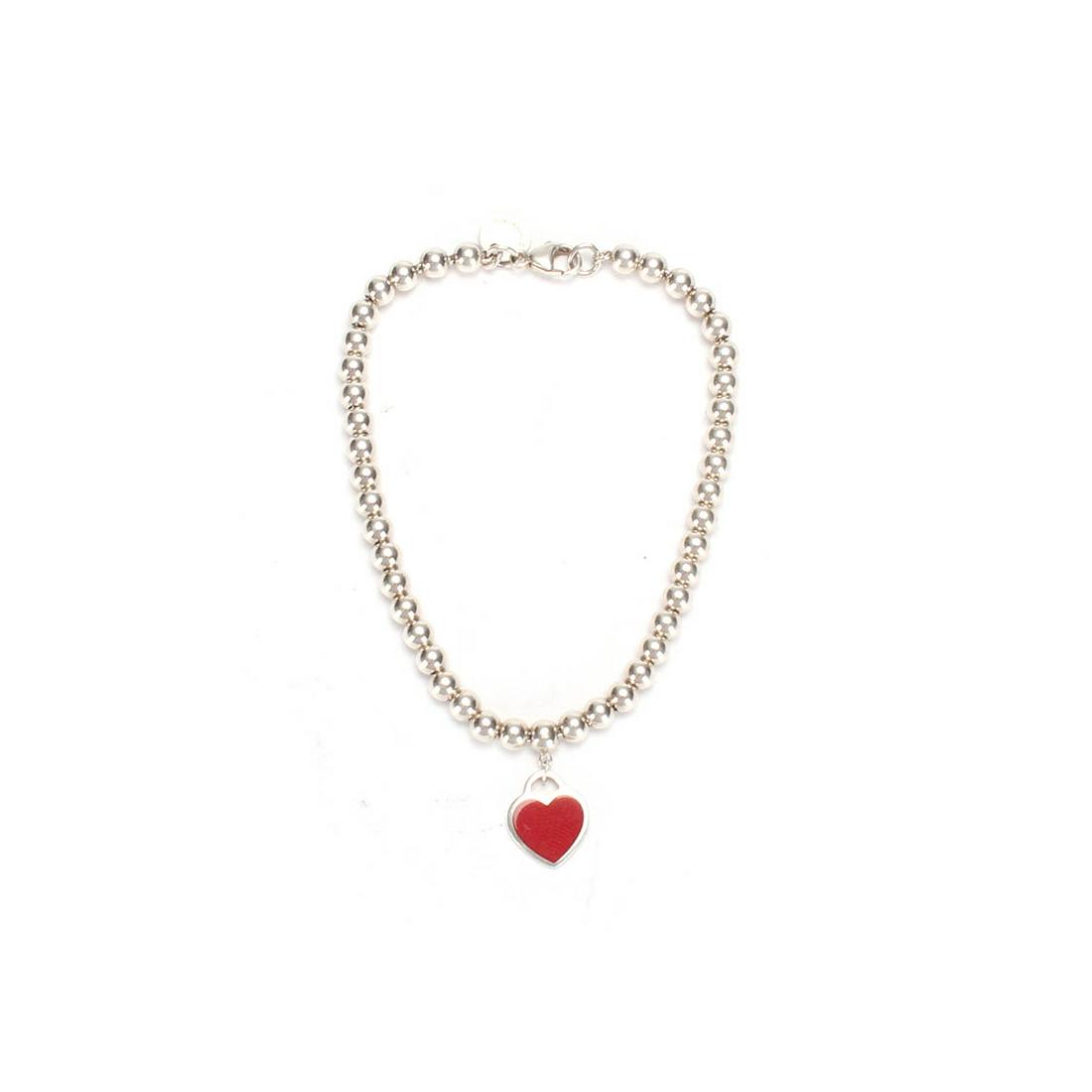 Heart Tag Bead Bracelet: Heart Tag Bead Bracelet This Tiffany&Co Heart Tag Bead Bracelet bracelet features a Silver 925 Silver body in size Length 17 for Female Brand: Tiffany&Co Model: Heart Tag Bead Bracelet Origin: America