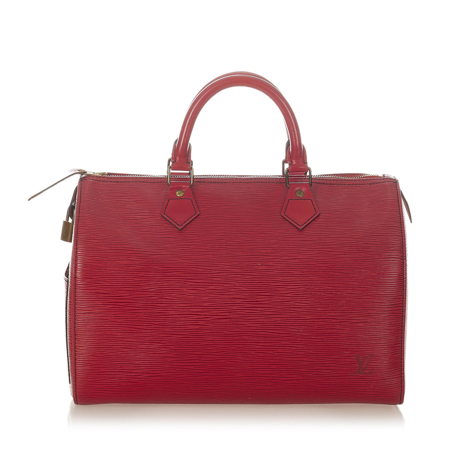 Louis Vuitton Epi Speedy 30: Louis Vuitton Epi Speedy 30 The Speedy 30 features an epi leather body an exterior side slip pocket rolled handles a top zip closure and an interior slip pocket. Brand: Louis Vuitton Model: Epi Speedy