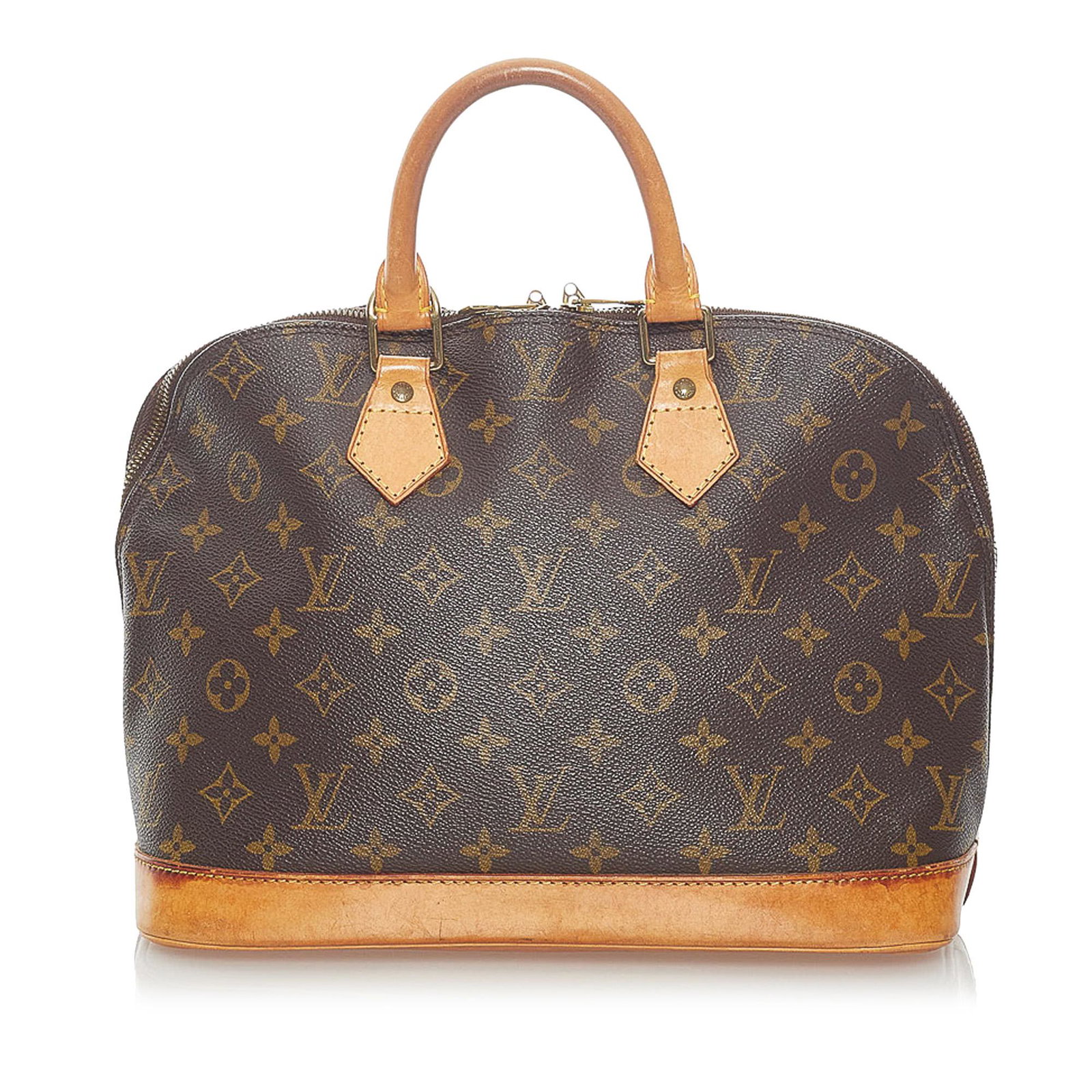 Louis Vuitton Monogram Alma PM: Louis Vuitton Monogram Alma PM The Alma PM features a monogram canvas body rolled leather handles a leather bottom a top zip closure and an interior slip pocket. Brand: Louis Vuitton Model: Monogram A