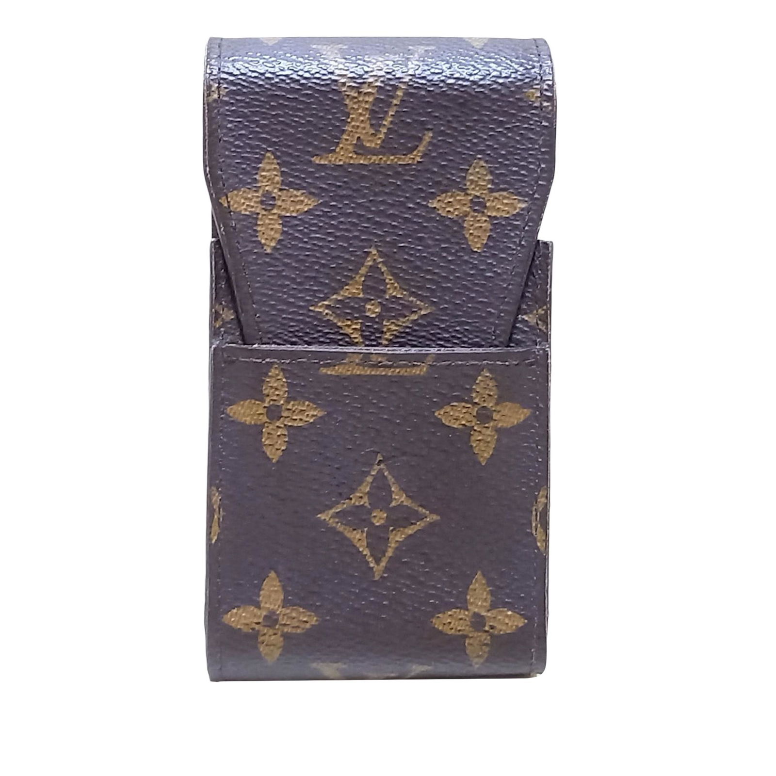 Louis Vuitton Monogram Cigarette Case: Louis Vuitton Monogram Cigarette Case This cigarette case features a monogram canvas body and a slip through top flap. Brand: Louis Vuitton Model: Monogram Cigarette Case Origin: FRANCE Category: SLG
