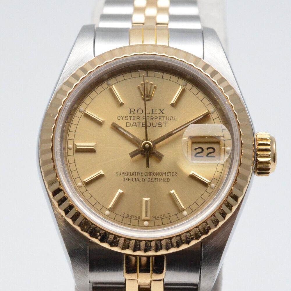 ROLEX 69173 Datejust R number Gold SS K18YG OH / Exterior Finished Ladies: ROLEX 69173 Datejust R number Gold SS K18YG OH / Exterior Finished Ladies Brand: ROLEX Type: Wristwatch Pre-Owned The BIDHAUS Guarantee: All items in this auction are guaranteed to be 100% authentic.