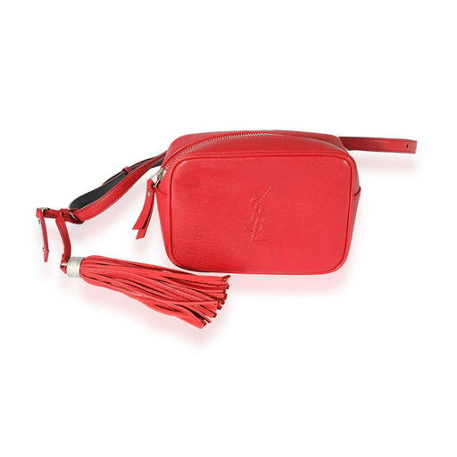 Saint Laurent Red Leather Monogram Lou Belt Bag - Handbag | Pre-owned & Certified | used Second Hand | Unisex