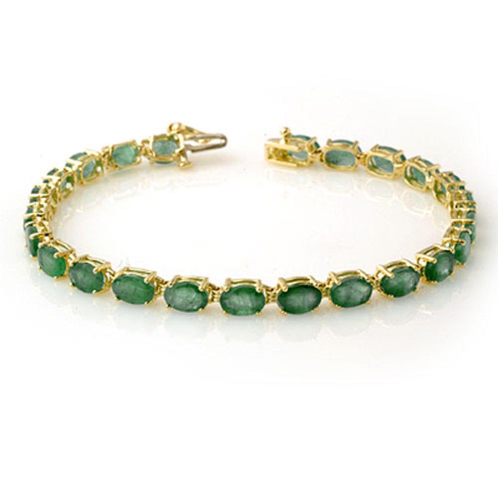 14.0 ctw Emerald Bracelet 10k Yellow Gold: 14.0 ctw Emerald Bracelet 10k Yellow Gold 14.0 ctw Emerald Bracelet 10k Yellow Gold Designer Brand Luxury Jewelrymade in the USA Suggested Retail Price: $7800 . Item: Emerald Bracelet Total Gem weight