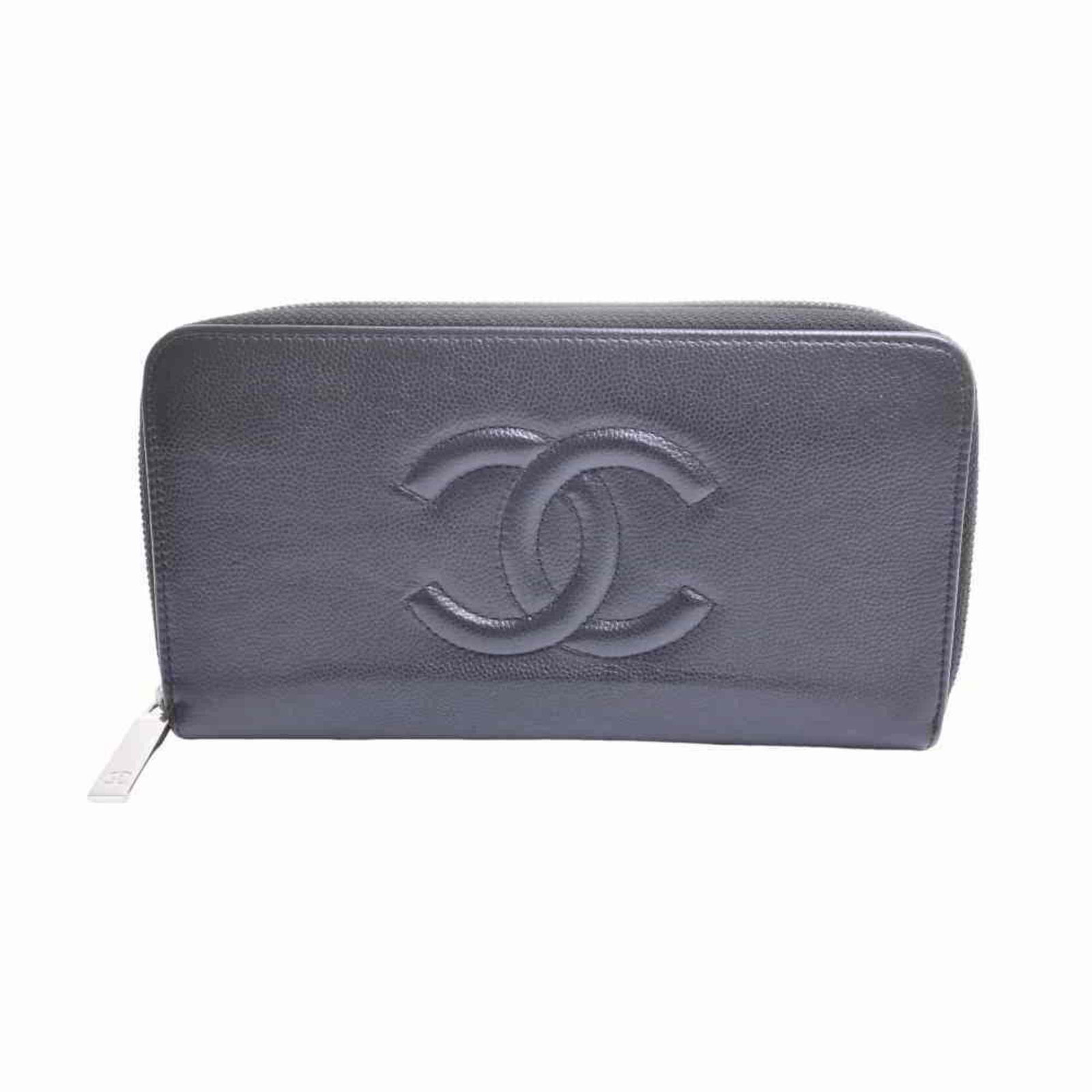 CHANEL Chanel caviar skin here mark round long wallet black: CHANEL Chanel caviar skin here mark round long wallet black Brand: Chanel Type: Long wallet (bi-fold) Gender: Women Material: Caviar leather Caviar leather: Color: Black Size (HxWxD): 11cm x 19cm x 2.