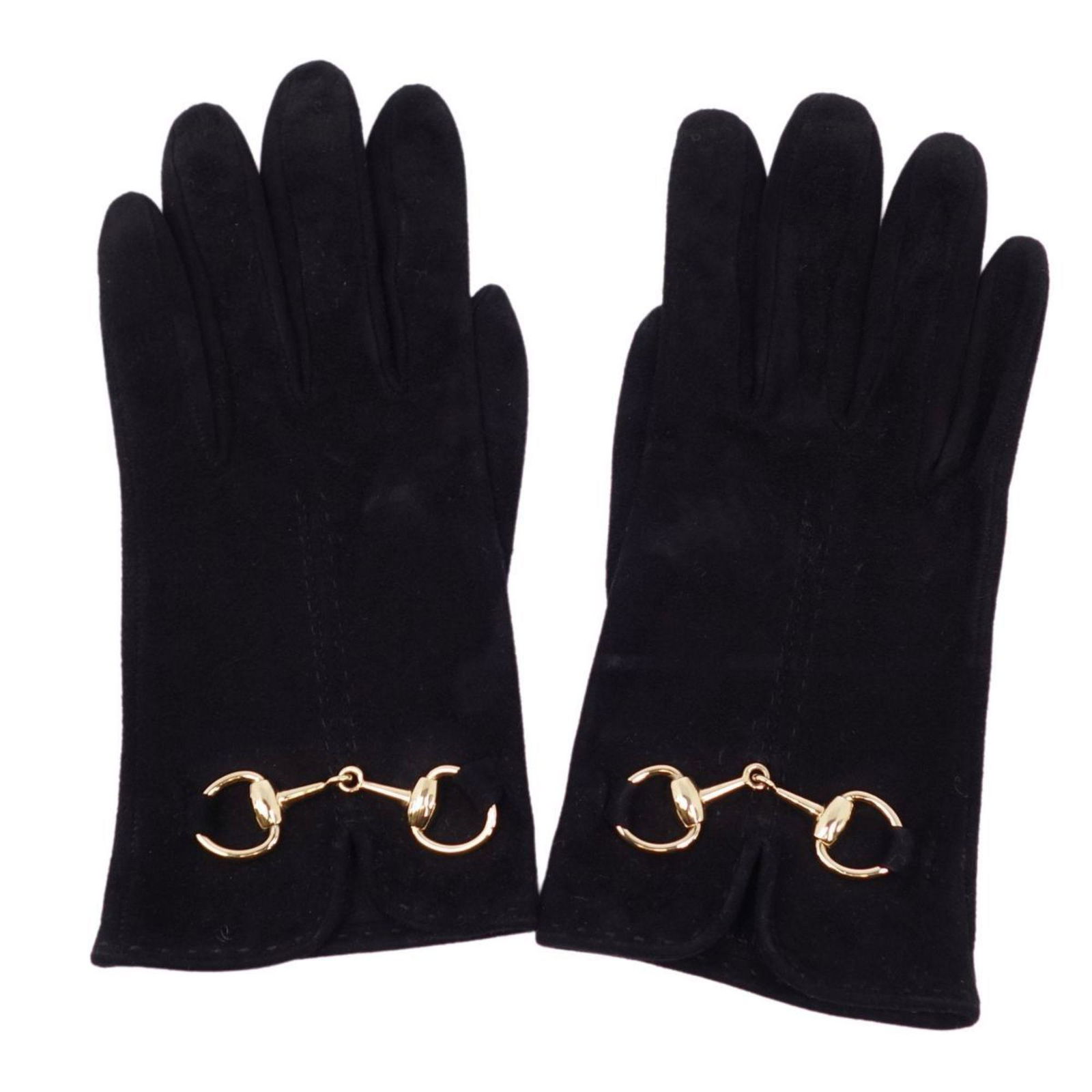 Gucci GUCCI gloves glove horsebit suede leather ladies: Gucci GUCCI gloves glove horsebit suede leather ladies Brand: Gucci Country of Origin: Italy Type: Warm gloves Gender: Women Color: Black Material: Suede Suede: Total Length: 20cm / 7.87 Condition: Us