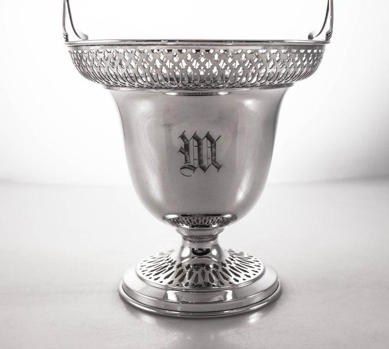 Sterling Basket: Sterling Basket Creator: Meriden Britannia Company (Manufacturer) Dimensions: Height: 6 in (15.24 cm) Dimensions: Diameter: 6 in (15.24 cm) Materials and Techniques: Sterling Silver Place of Origin: U