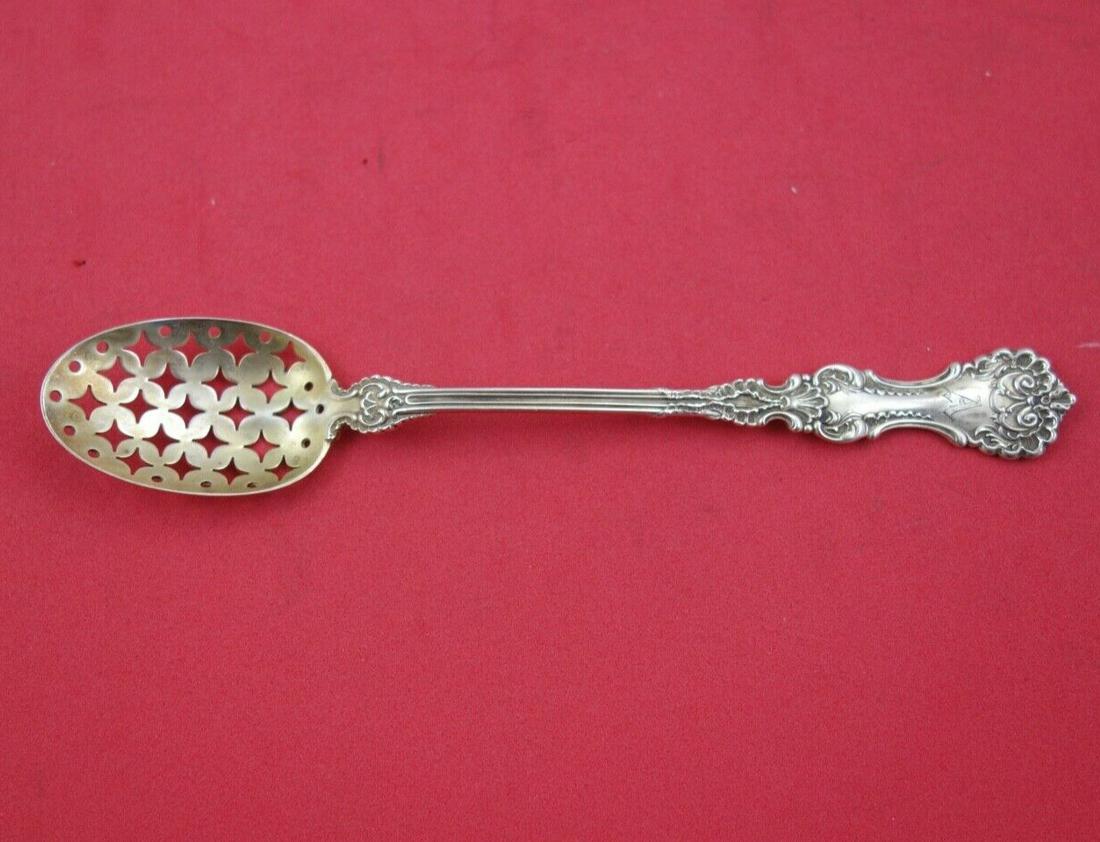 Pompadour by Whiting Sterling Silver Olive Spoon 6" original: Pompadour by Whiting Sterling Silver Olive Spoon 6" original Brand: Whiting Manufacturing Company Pattern: Pompadour Composition: Sterling Silver Type: Serving Spoon Maker: Gorham Whiting Pompadour by