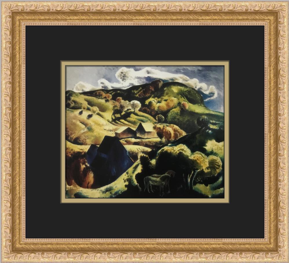 Millard Sheets Birth of Spring Custom Framed Print: Millard Sheets Birth of Spring Custom Framed Print Size: Medium Region Of Origin: United States Artist: Millard Sheets Production Technique: Offset Lithograph Framing: Matted & Framed Style: Impressio