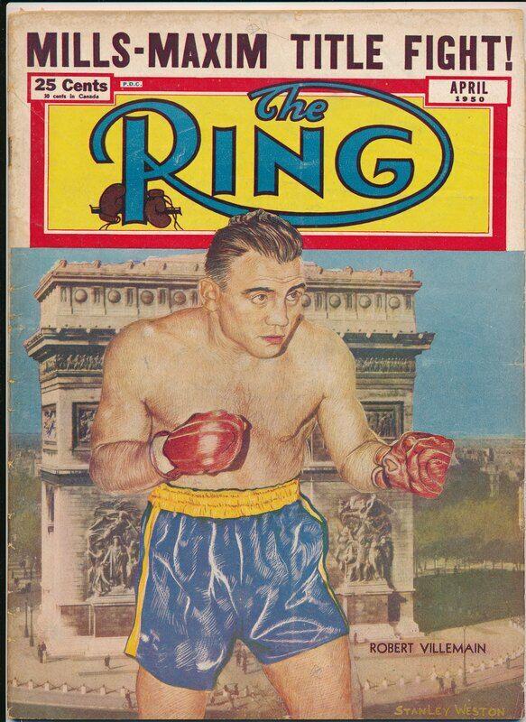 The RING April 1950 Boxing Magazine - Robert Villemain on the cover 142044: The RING April 1950 Boxing Magazine - Robert Villemain on the cover 142044 Sport: Boxing Original/Reprint: Original Autograph Authentication: Seller League: Boxing Pre-Owned PLEASE NOTE: Framed Large