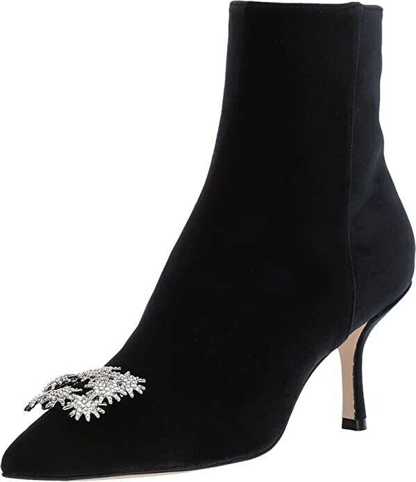 Stuart Weitzman Women's Kera Black Velvet Ankle Boots N3978 Size 9.5 B: Stuart Weitzman Women's Kera Black Velvet Ankle Boots N3978 Size 9.5 B Fabric Type: Velvet Brand: Stuart Weitzman Shoe Shaft Style: Ankle Type: Boot Character: Boots Us Shoe Size: 9.5 Color: Black Mod