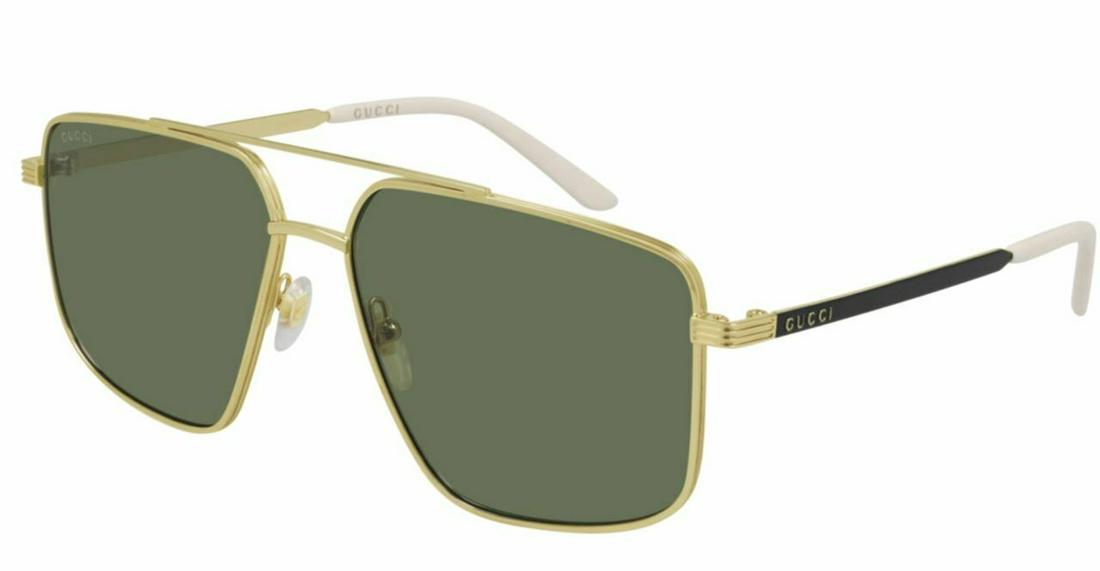 GUCCI GG0941S 002 Gold Square Men's 60 mm Sunglasses: GUCCI GG0941S 002 Gold Square Men's 60 mm Sunglasses Brand: Gucci Frame Color: Gold Style: Square Type: Sunglasses New The BIDHAUS Guarantee: All items in this auction are guaranteed to be 100% authen