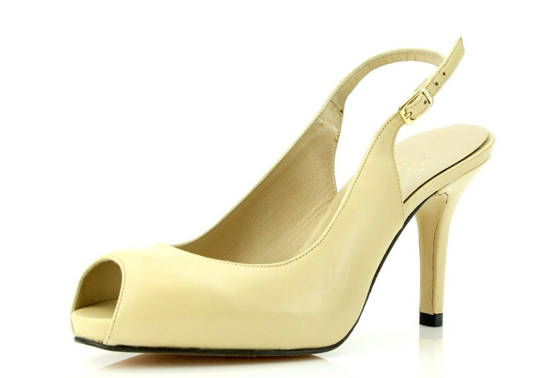Stuart Weitzman LITELY Beige Leather Slingback Heels N5933 Size 6.5 M: Stuart Weitzman LITELY Beige Leather Slingback Heels N5933 Size 6.5 M Toe Shape: Peep Toe Style: Slingback Heel Style: Slim Heel Height: High (3 in. to 4.5 in.) Type: Heel Upper Material: Leather Colo
