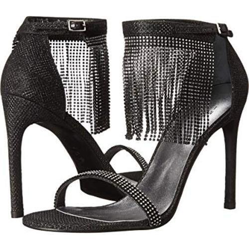 Stuart Weitzman Onfiresong Black Fringe Ankle Strap Heels N5003 Size 8.5 M: Stuart Weitzman Onfiresong Black Fringe Ankle Strap Heels N5003 Size 8.5 M Brand: Stuart Weitzman Type: Heel Us Shoe Size: 8.5 Heel Style: Stiletto Color: Black Model: Bridal Style: Pumps Classics Fea
