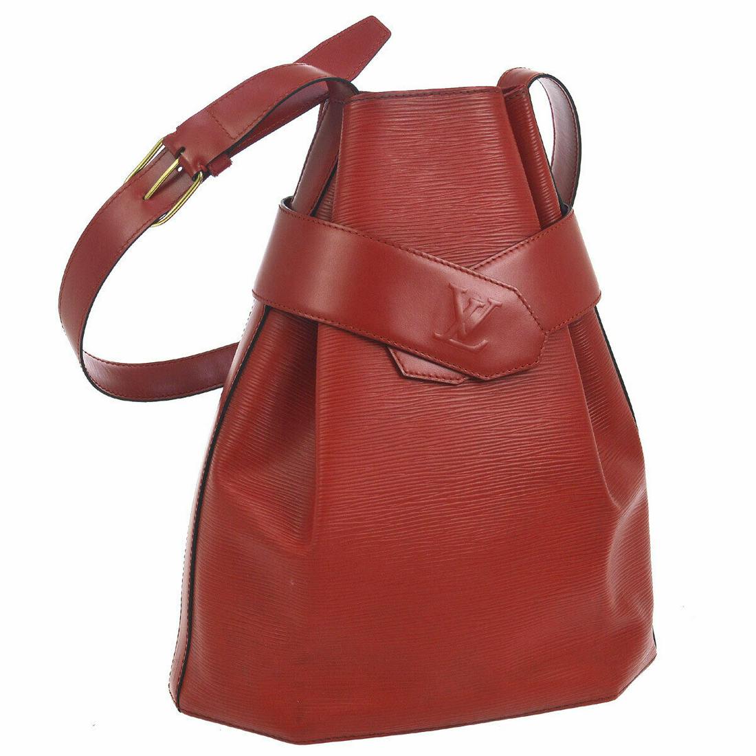 LOUIS VUITTON SAC DEPAULE GM SHOULDER BAG RED EPI LEATHER M80197: LOUIS VUITTON SAC DEPAULE GM SHOULDER BAG RED EPI LEATHER M80197 Size: Large Style: Shoulder Bag Bag Height: 13.8 Exterior Color: Red Exterior Material: Epi Leather Leather Closure: Button Brand: Loui