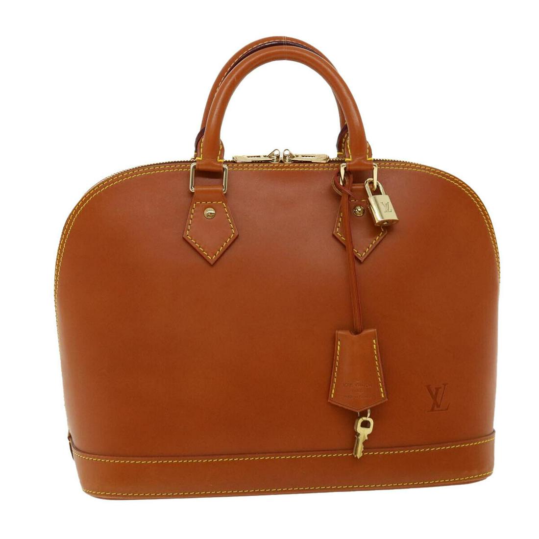 LOUIS VUITTON Nomad Leather Alma Hand Bag Brown M85394 LV: LOUIS VUITTON Nomad Leather Alma Hand Bag Brown M85394 LV Brand: LOUIS VUITTON Style: Hand Bag Material: Nomade Leather Exterior Color: Brown Bag Height: 9.4inch(Approx) / 24cm(Approx) Bag Depth: 6.7i