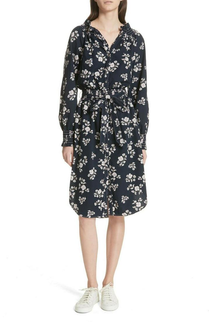 La Vie Rebecca Taylor Camille Floral Navy Shirtdress Size M L88203: La Vie Rebecca Taylor Camille Floral Navy Shirtdress Size M L88203 Pattern: Floral Sleeve Length: Long Sleeve Closure: Button Size: M Color: Blue Material: Cotton "Size (WomenS): M " Dress Length: Mid