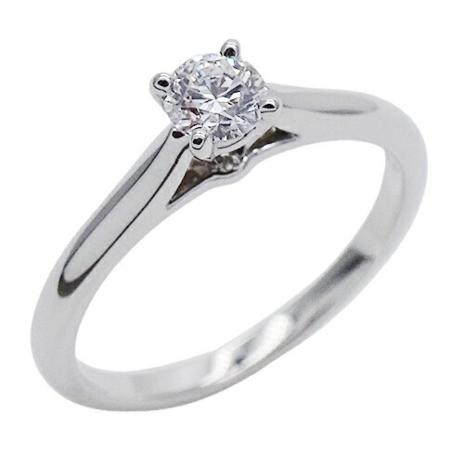 Cartier Ring Women's Diamond PT950 Platinum Solitaire D0.24 Approx.: Cartier Ring Women's Diamond PT950 Platinum Solitaire D0.24 Approx. Brand: Cartier Type: Band ring Color: Silver Material: Platinum 950 Stone: Diamond Weight (ct.): 0.24 Color Grade: D Clarity: VVS1 U