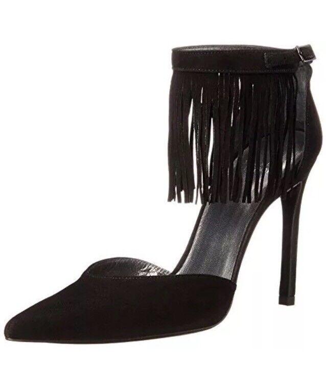 Stuart Weitzman Fringelica Black Suede Ankle Strap Heels N4589 Women Size 7 M: Stuart Weitzman Fringelica Black Suede Ankle Strap Heels N4589 Women Size 7 M Toe Shape: Pointed Toe Us Shoe Size: 7 Color: Black Heel Height: High (3-3.9 in) Accents: Fringe Brand: Stuart Weitzman Ty