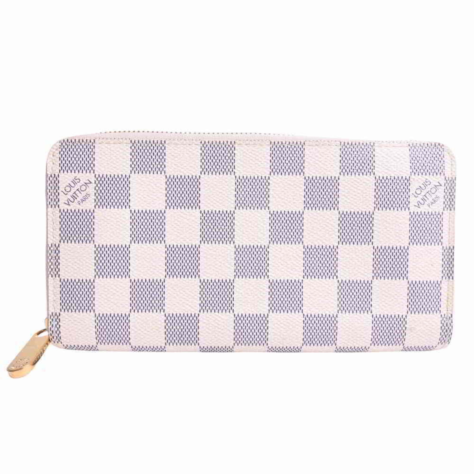 LOUIS VUITTON Louis Vuitton Azure Zippy Round Long Wallet White PVC: LOUIS VUITTON Louis Vuitton Azure Zippy Round Long Wallet White PVC Brand: Louis Vuitton Line: Damier Azur Type: Long wallet (bi-fold) Gender: Women Material: PVC PVC: Color: White Size (HxWxD): 11cm