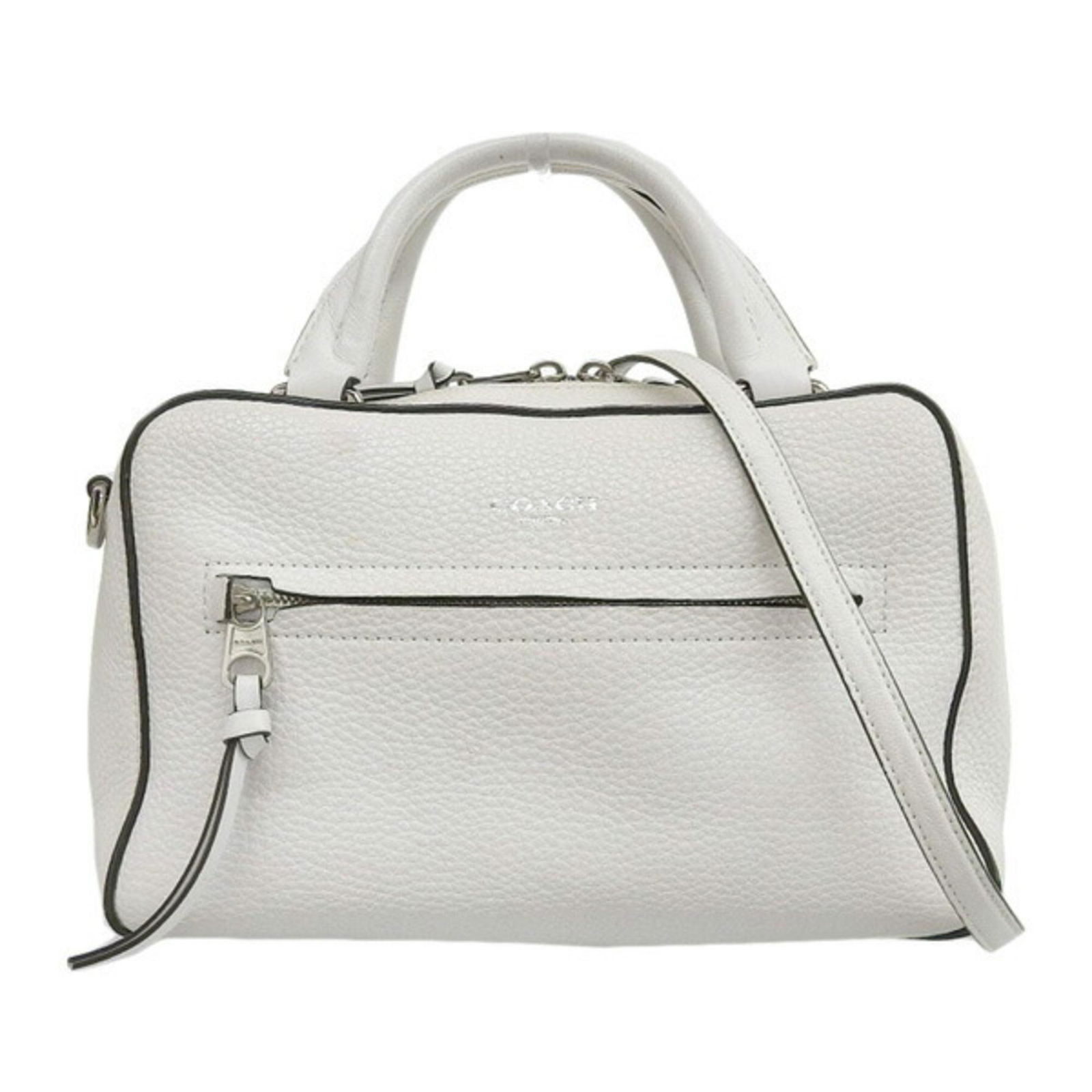 COACH coach leather handbag white: COACH coach leather handbag white Brand: Coach Type: Handbag Shoulder bag Material: Leather Leather: Color: White Gender: Women Size (HxWxD): 15.5cm x 24cm x 11cm / 6.1 x 9.44 x 4.33 Handle Length: 26