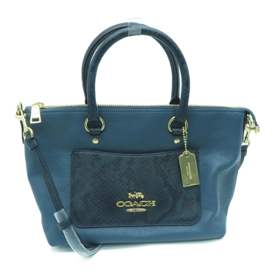 Coach GHW 2 Way Shoulder Handbag F73697 Calfskin Leather Blue: Coach GHW 2 Way Shoulder Handbag F73697 Calfskin Leather Blue Brand: COACH Style: 2way handbag Exterior Material: Calfskin (cowhide) Exterior Color: Blue Bag Height: 7.1 Bag Depth: 4.3 Bag Length: 9.1