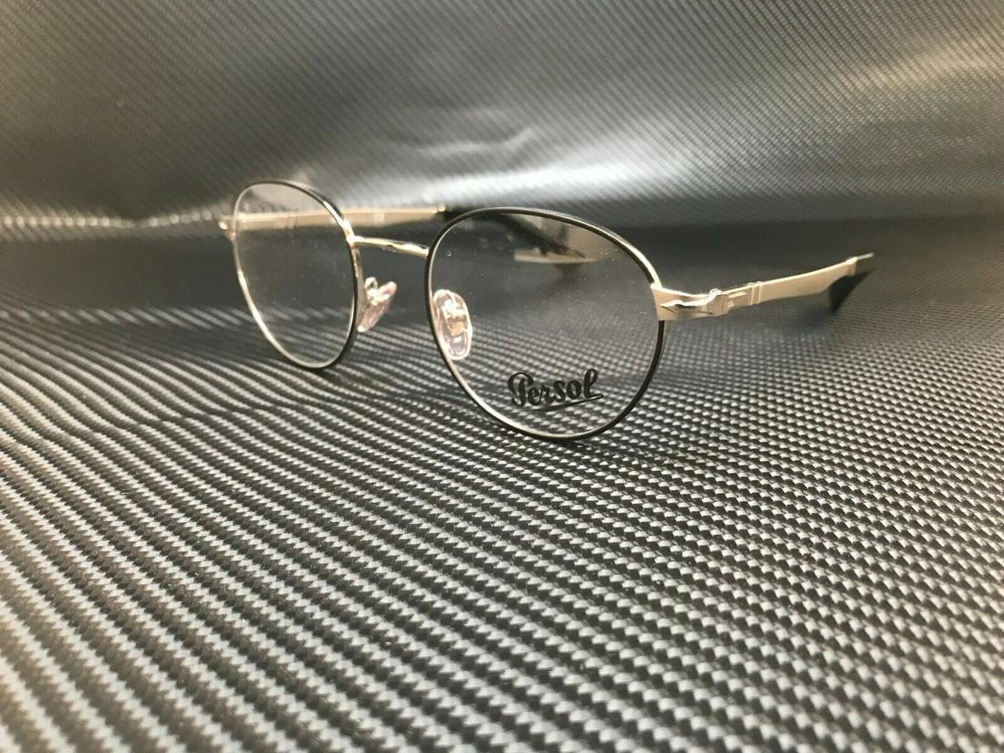 PERSOL PO2460V 1074 Silver Black Round Men's 48 mm Eyeglasses: PERSOL PO2460V 1074 Silver Black Round Men's 48 mm Eyeglasses Style: Round Type: Eyeglasses Brand: Persol Frame Color: Black New The BIDHAUS Guarantee: All items in this auction are guaranteed to be 1
