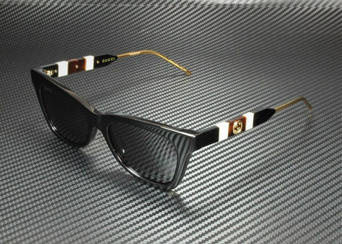 GUCCI GG0598S 001 Cat Eye Black Gold Black Grey 53 mm Women's Sunglasses: GUCCI GG0598S 001 Cat Eye Black Gold Black Grey 53 mm Women's Sunglasses Brand: Gucci Type: Sunglasses Frame Color: Black Style: Square Lens Color: Gray Features: Lightweight Frame Material: Plastic A