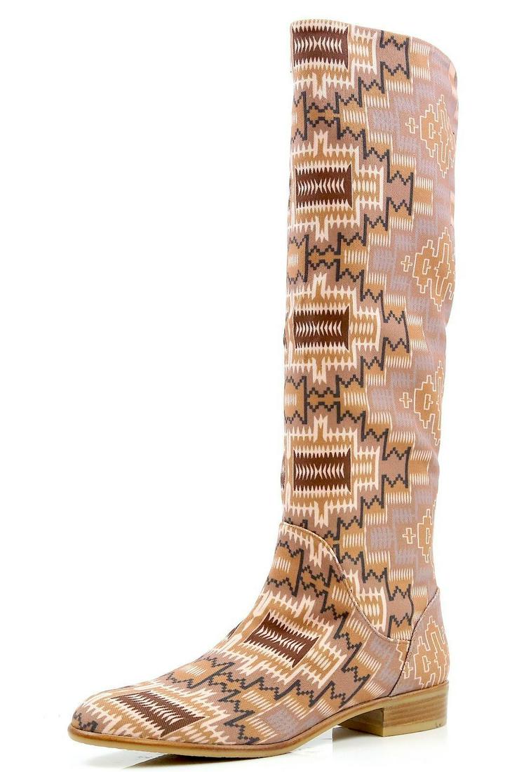 Stuart Weitzman Classique Tan Maya Linen Aztec Boots N4424 Size 8.5 M: Stuart Weitzman Classique Tan Maya Linen Aztec Boots N4424 Size 8.5 M Character: Boots Style: Knee High Boots Heel Style: Block Heel Height: Low (3/4 in. to 1 1/2 in.) Theme: Colorful Type: Boot Color