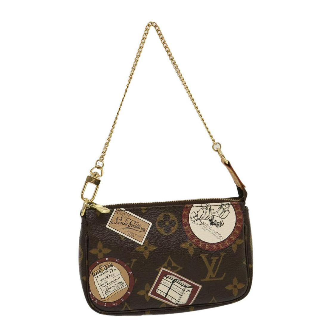 LOUIS VUITTON Monogram patch Mini Pochette Accessoires Pouch M95804: LOUIS VUITTON Monogram patch Mini Pochette Accessoires Pouch M95804 Brand: LOUIS VUITTON Style: Pouch Material: Monogram Canvas Exterior Color: Monogram Bag Height: 3.7inch(Approx) / 9.5cm(Approx) Bag