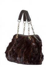 Mahogany Mink Handbag - Mid Sized Matinee Bag: Mahogany Mink Handbag - Mid Sized Matinee Bag Make it Mink! This terrific mink bag is comfortable and elegant - what a combination! Fashion wants fur and this fur handbag has it all! Wear it as as an 