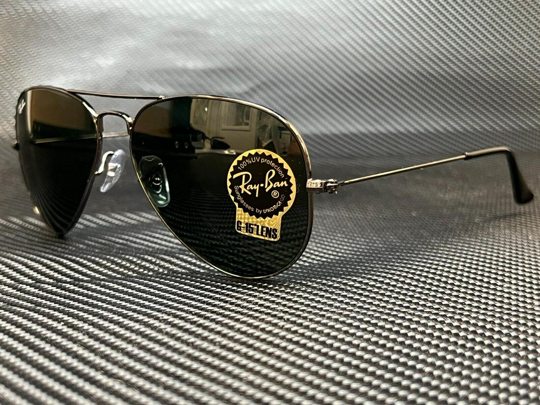 Ray Ban Rb3025 W0879 Gunmetal Aviator 58 Mm Unisex Sunglasses