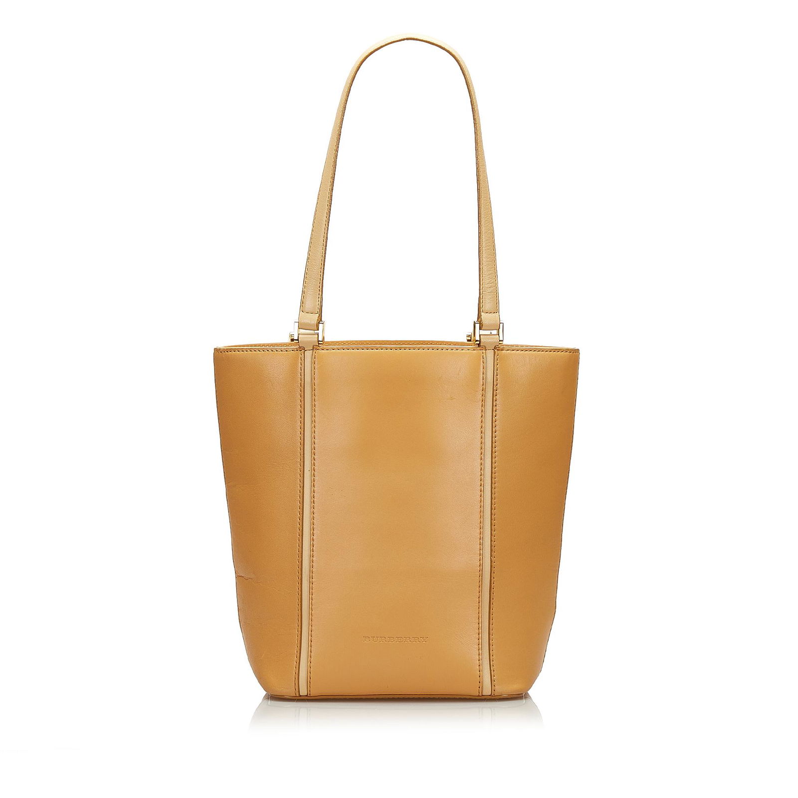 Burberry Leather Tote Bag: Burberry Leather Tote Bag This bag features a leather body dual shoulder straps an open top and an interior zip pocket. Brand: Burberry Model: Leather Tote Bag Origin: Italy Category: Bags Color: Brow