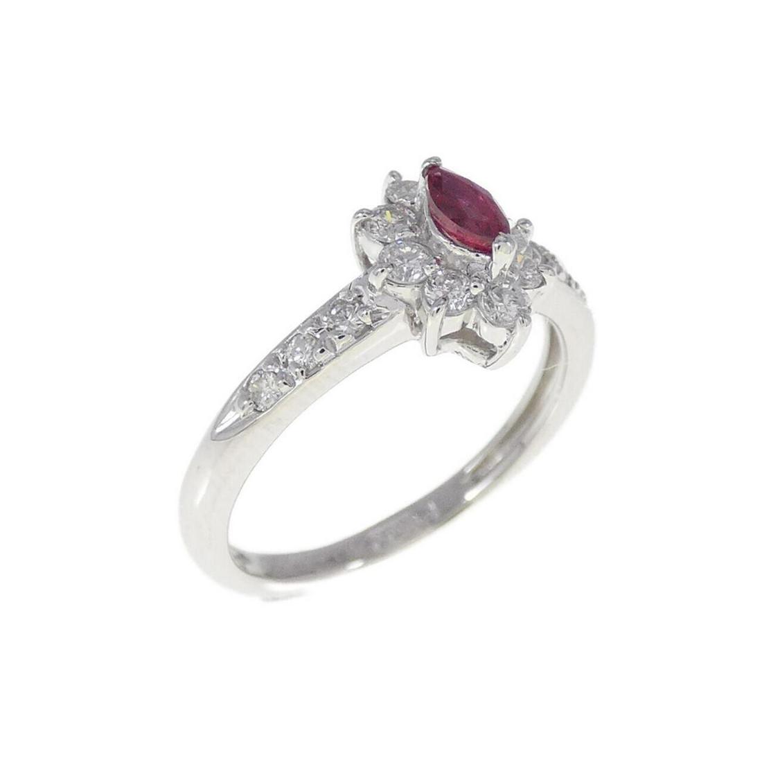 PT Ruby Ring 0.120CT: PT Ruby Ring 0.120CT Brand: Unbranded Style: Ring Material: Platinum "Gender: Ladies" Size: 4.0 (JPN size) Main Stone: Ruby 0.120CT Weight: Weight about:2.7g Actualsize: Max W: 8.1mm Centerstone: Ruby