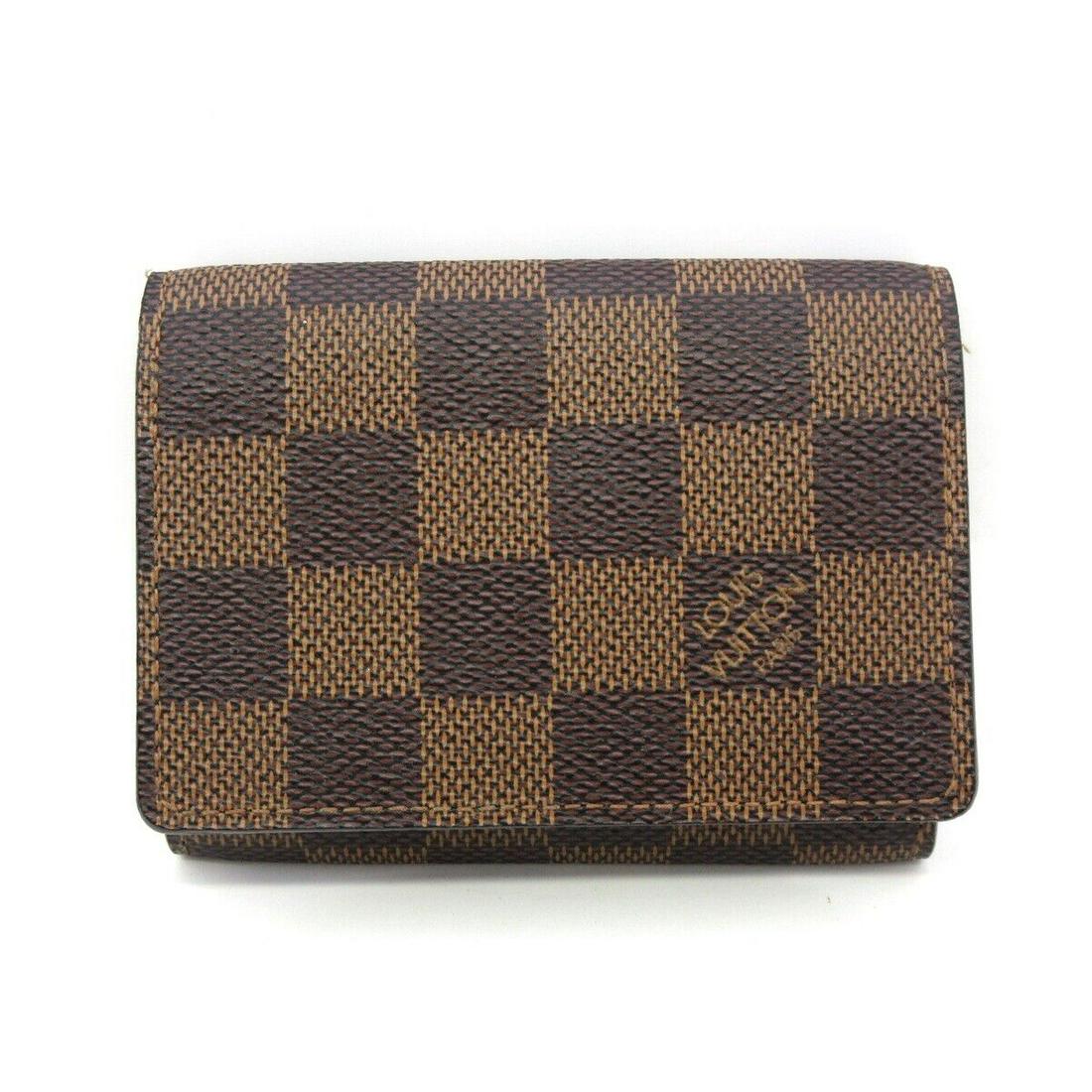 LOUIS VUITTON Enveloppe Carte de Visite N62920 Ebene Damier CA0170: LOUIS VUITTON Enveloppe Carte de Visite N62920 Ebene Damier CA0170 Brand: LOUIS VUITTON Style: Card Case Color: Ebene Material: Damier Canvas Model Number: N62920 Product Name: Enveloppe Carte de Visi