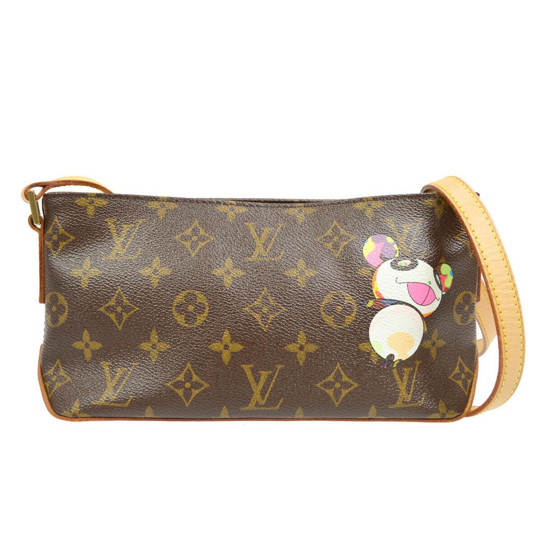 LOUIS VUITTON TROTTEUR CROSSBODY BAG PURSE MONOGRAM PANDA M51241 AR1004: LOUIS VUITTON TROTTEUR CROSSBODY BAG PURSE MONOGRAM PANDA M51241 AR1004 Size: Medium Model: TROTTEUR Style: Crossbody Handle Style: Crossbody Strap Bag Height: 5.1 Exterior Color: Brown Product Line: 