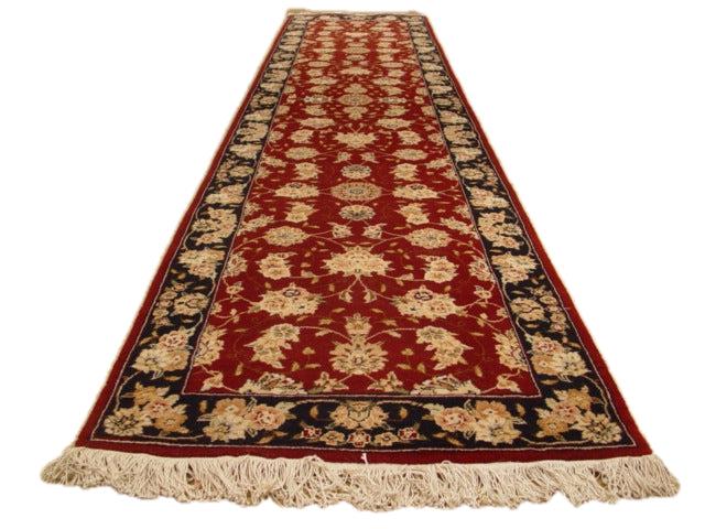 2' x 10' Red Wool & Silk Tabriz Runner Rug 4326: 2' x 10' Red Wool & Silk Tabriz Runner Rug 4326 Size in Feet: Width: 2 x Length: 10 Size in Inches: Width:24 in x Length: 120 in Colors: Red Weave: 100% Handmade Pile: 3/8 Wool Style: Sino Tabriz Orig
