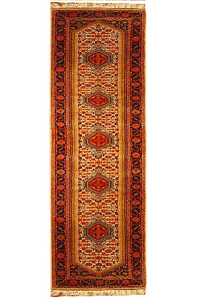 2' x 11' Orange Red Bidjar Runner Rug 14149: 2' x 11' Orange Red Bidjar Runner Rug 14149 Size in Feet: Width: 2 x Length: 11 Size in Inches: Width:24 in x Length: 132 in Colors: Orange Red Ivory Indigo Weave: 100% Handmade Pile: 3/8 Wool Style: