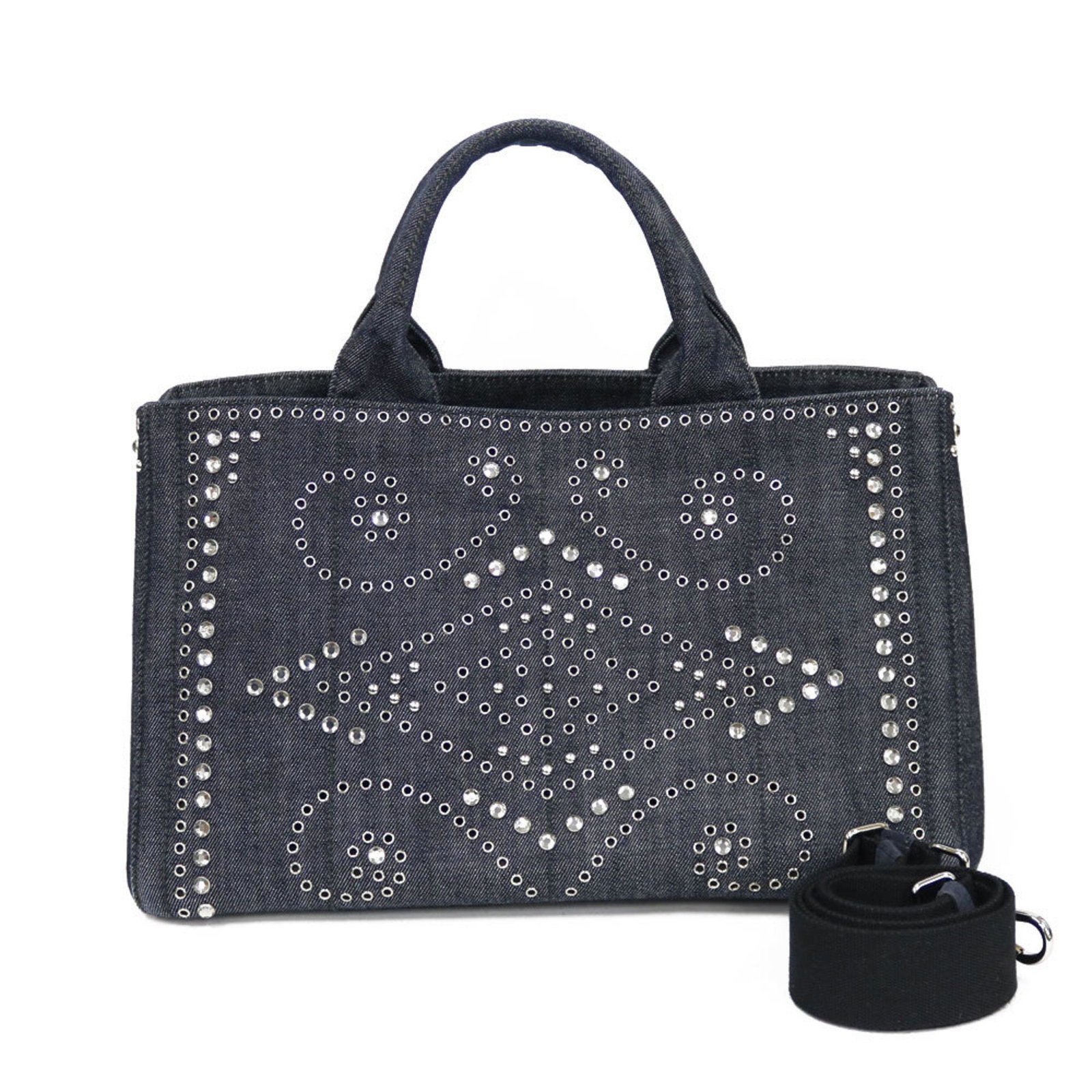 Prada Shoulder Bag Handbag Kanapatoto GM Blue Ladies: Prada Shoulder Bag Handbag Kanapatoto GM Blue Ladies Brand: Prada Country of Origin: Italy Type: Handbag Shoulder bag Color: Blue Closure: Open Gender: Women Size (HxWxD): 23cm x 37cm x 21.5cm / 9.05 