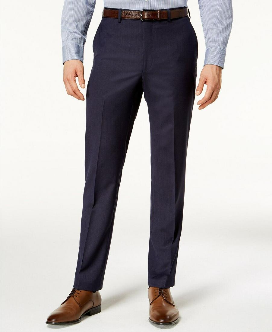DKNY Men Modern-Fit Stretch Textured Wool Navy Suit Pants L97404 Size 34W x 34L: DKNY Men Modern-Fit Stretch Textured Wool Navy Suit Pants L97404 Size 34W x 34L Brand: DKNY Size Type: Regular Type: Pants Size: 34 Inseam: 34 in Color: Blue Style: Dress Pants Theme: Modern Material: