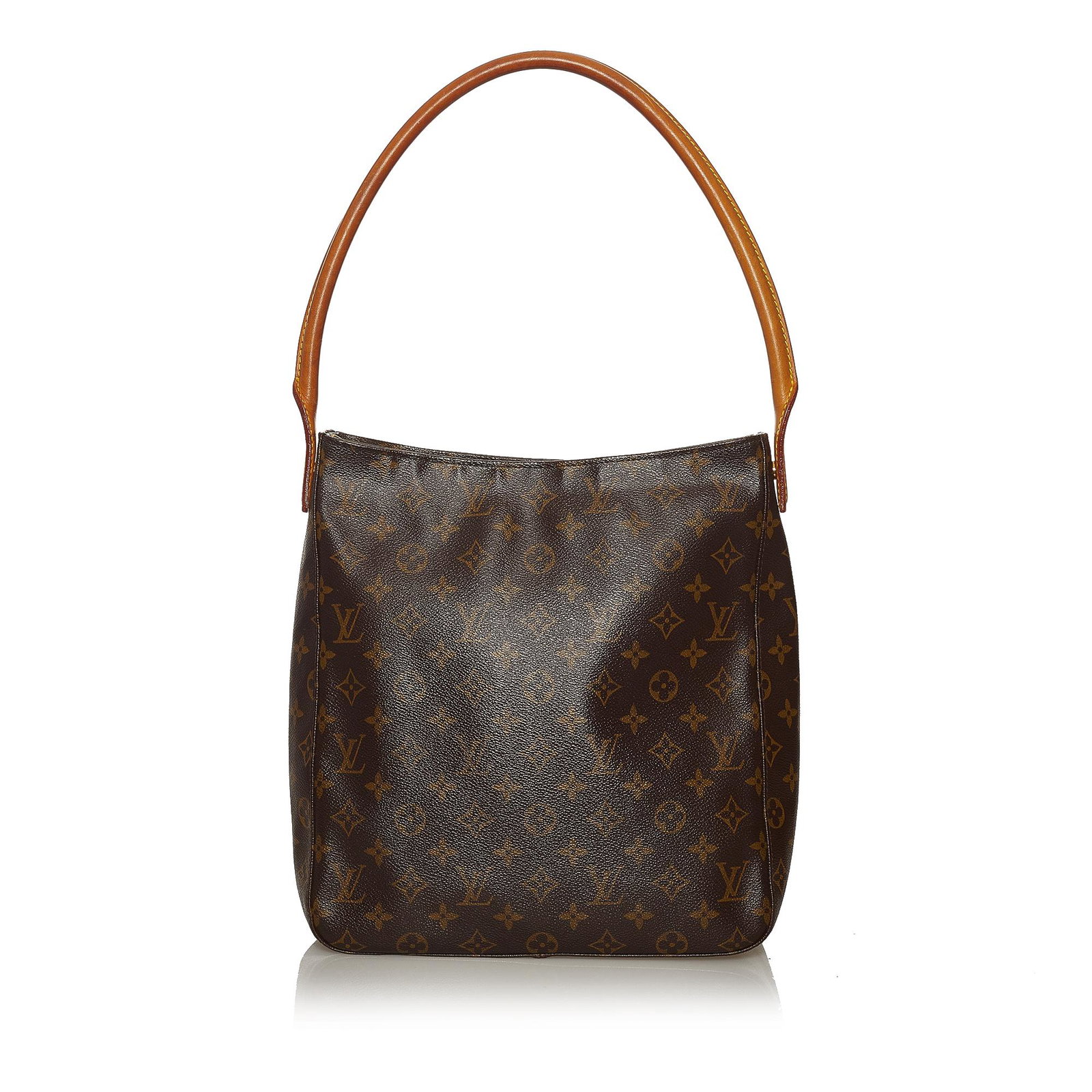 Louis Vuitton Monogram Looping GM: Louis Vuitton Monogram Looping GM The Looping GM features the Monogram canvas a rolled vachetta strap a top zip closure and interior open and zip pockets. Brand: Louis Vuitton Model: Monogram Looping 